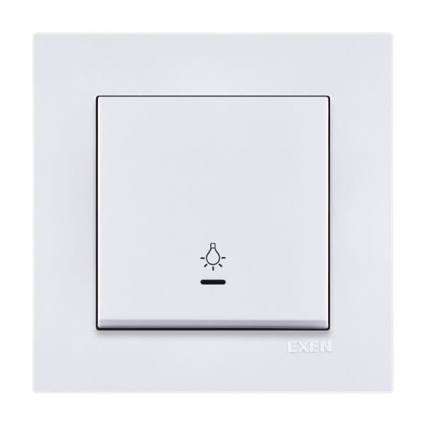 Exen Karell Blisterli Beyaz Işıklı Light Anahtarı