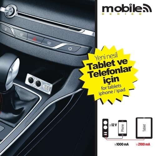 Automix 2 li Çakmak Soketi USB li 3100 mA
