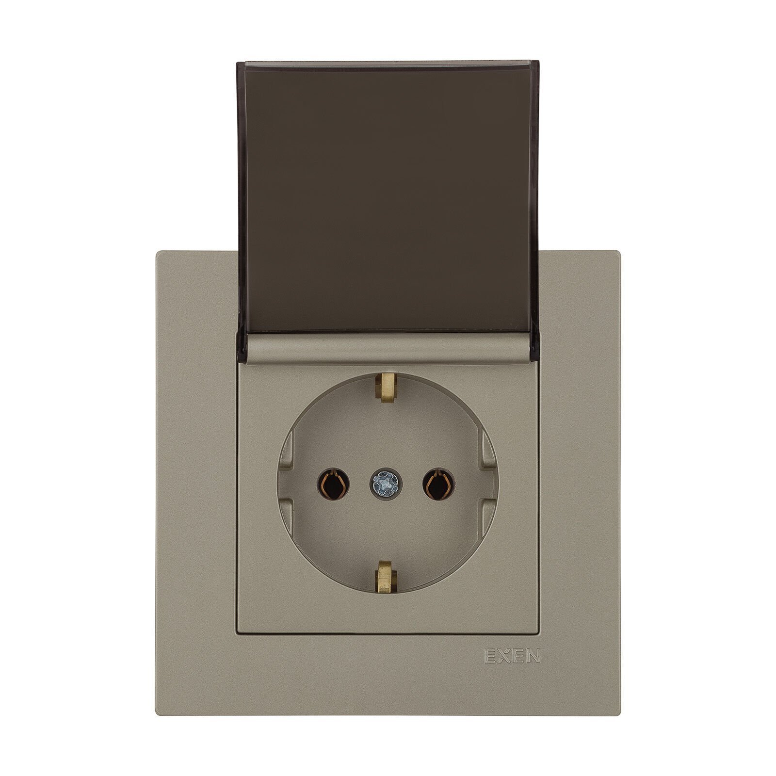 Exen Karell Blisterli Titanyum Kapaklı Topraklı Priz