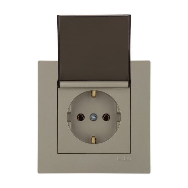 Exen Karell Blisterli Titanyum Kapaklı Topraklı Priz