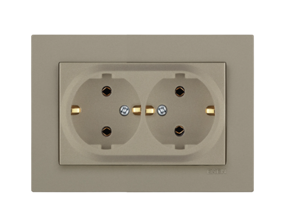 Exen Karell Blisterli Titanyum İkili Topraklı Priz