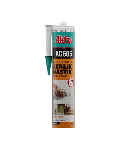 Akfix AC605 Akrilik Mastik Beyaz 500g